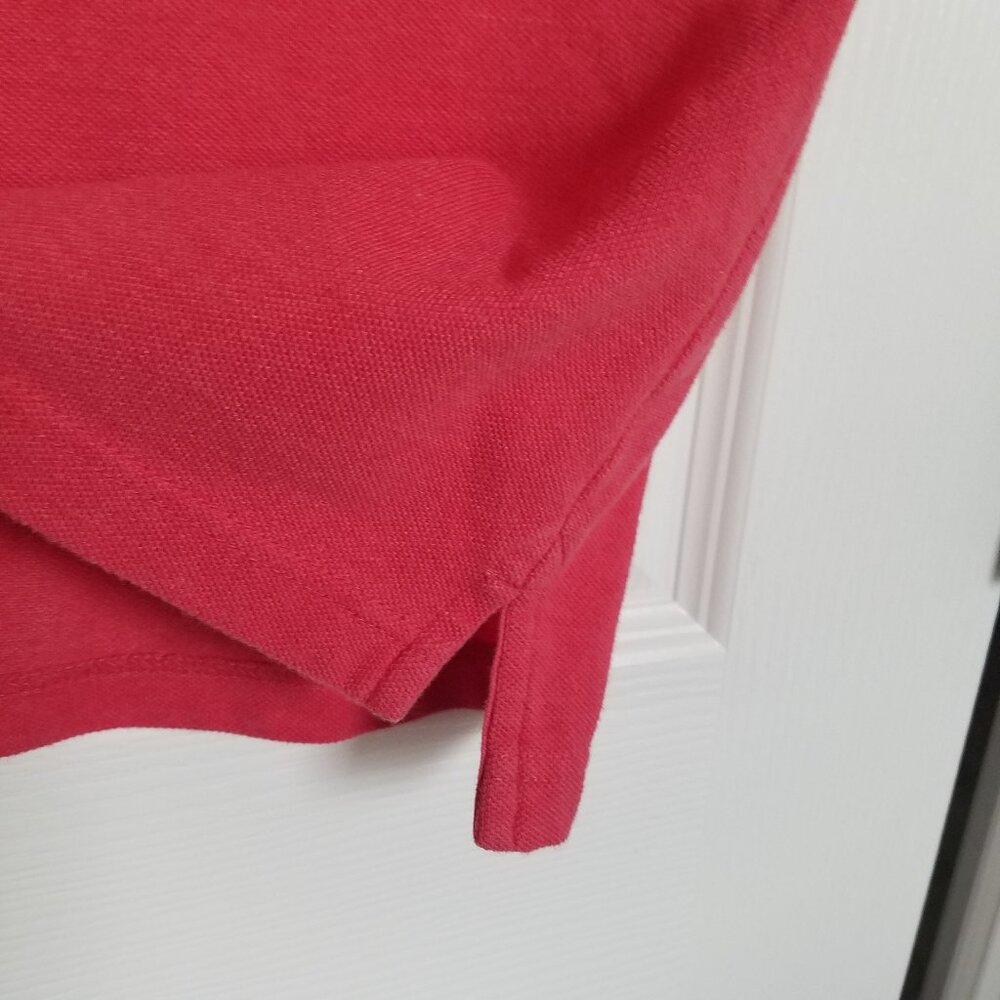 J.Crew Slim Fit Polo Shirt Mens XL Soft Red Short Sleeve Pique Cotton Blend Golf - Picture 5 of 10